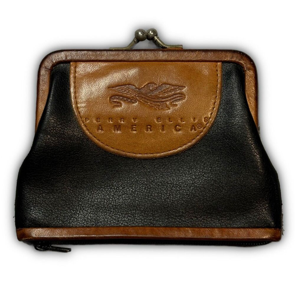 Perry Ellis Leather Trim Purse